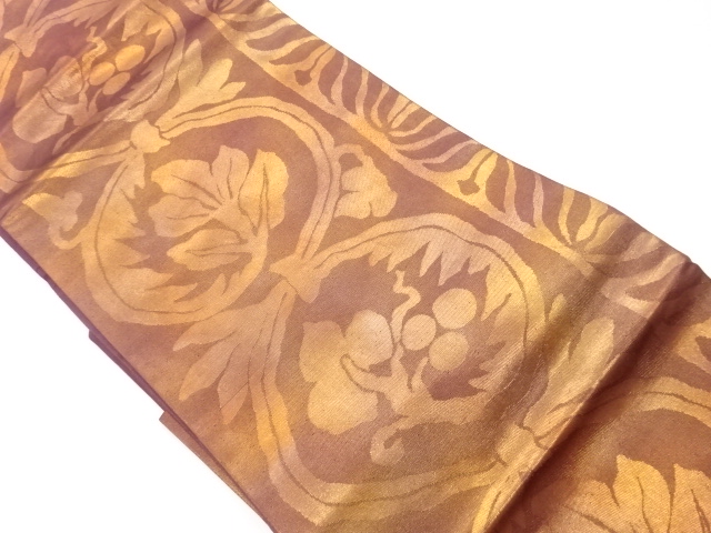 JAPANESE KIMONO / VINTAGE NAGOYA OBI / WOVEN PLANTS